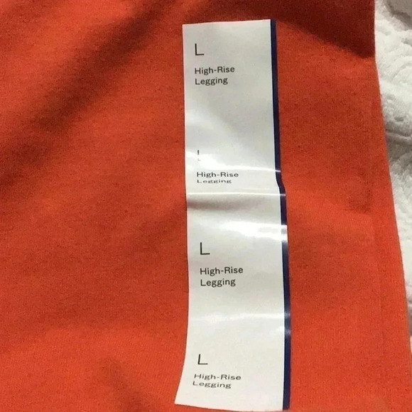 Wild Fable Women's High-Waisted Tie Dye Leggings Sz Large Tangerine Orange NWT - Picture 6 of 6